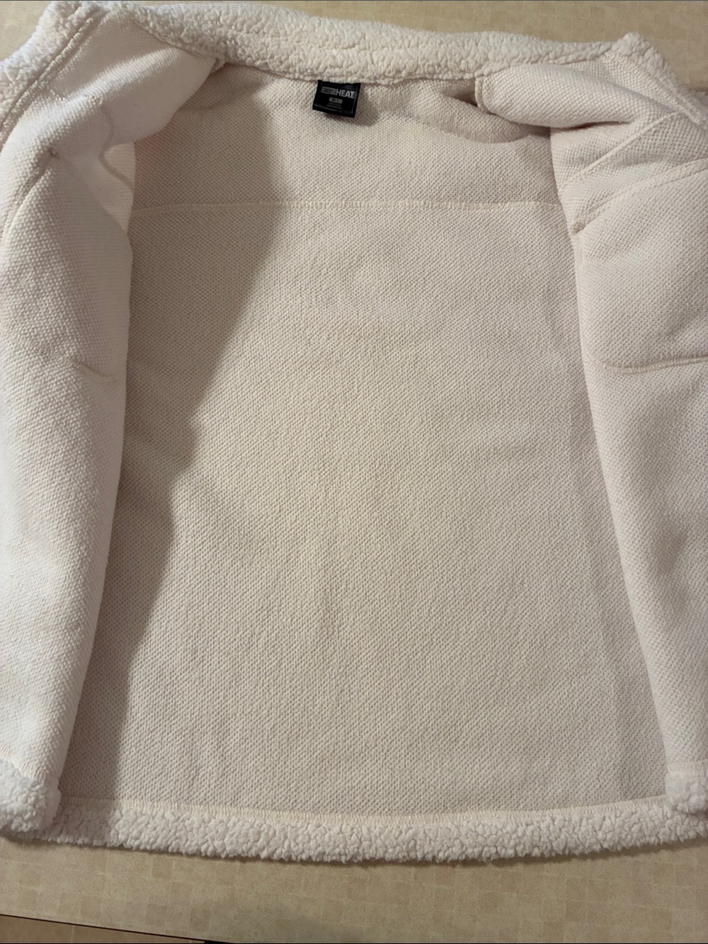32 Heat Women's Cream Sherpa Shacket Jacket - Cozy Button-Front M/L - Picture 7 of 11